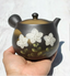 Black Floral Kyusu Teapot