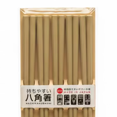 Japanese Octagonal Chopsticks – Natural, 5-Pair Set Main image