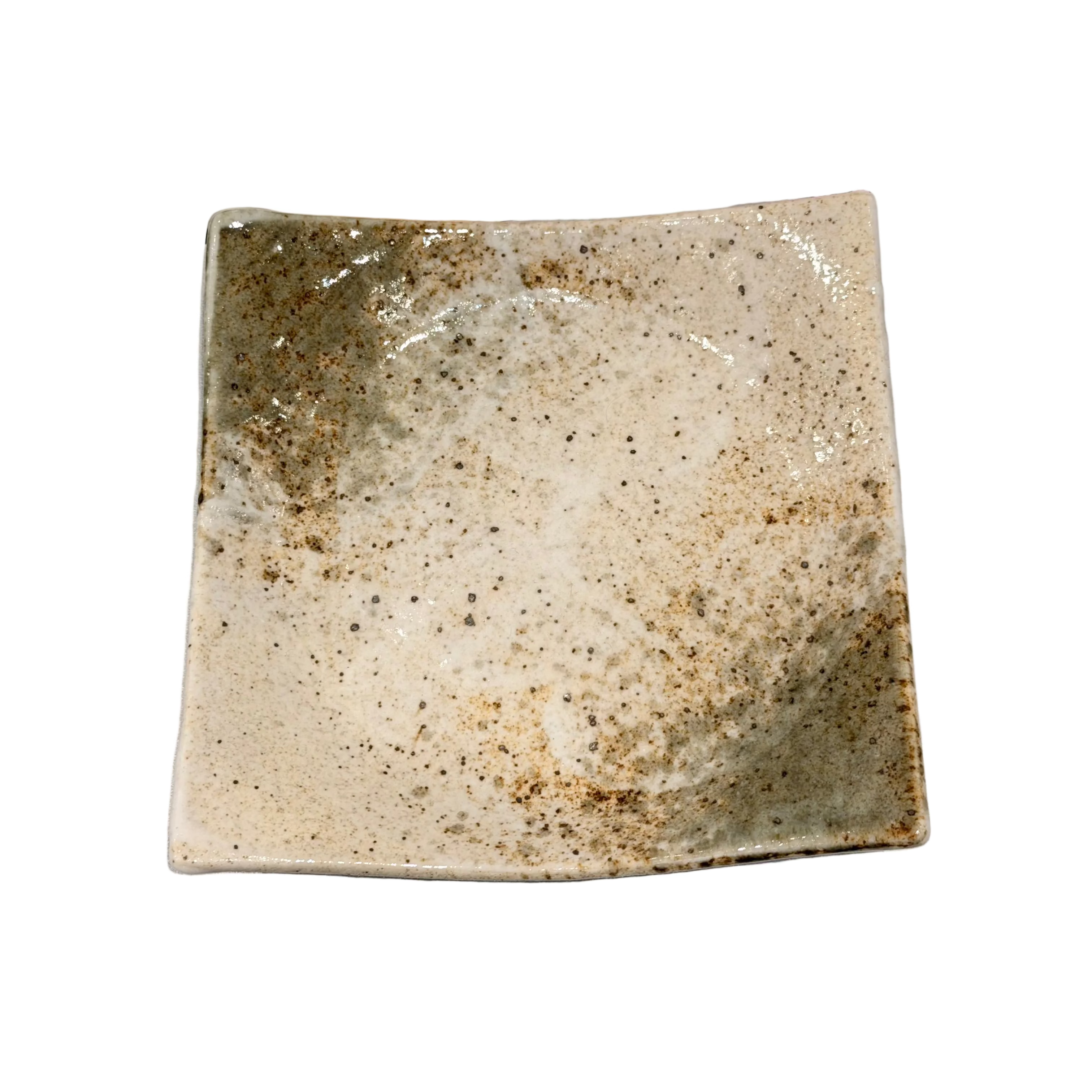 Rustic Stoneware Square Plate Main image