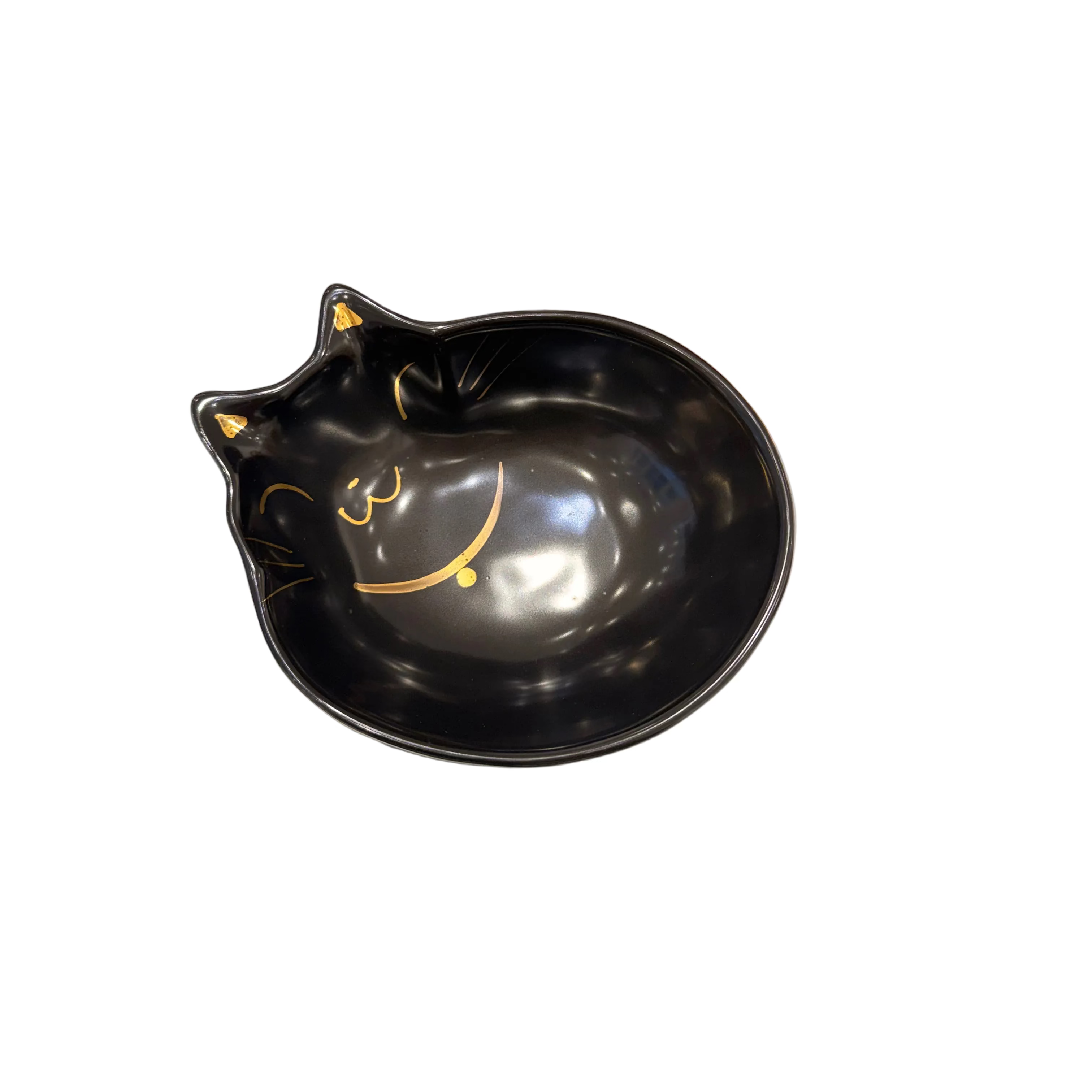 Black & Gold Cat Small Bowl Main image