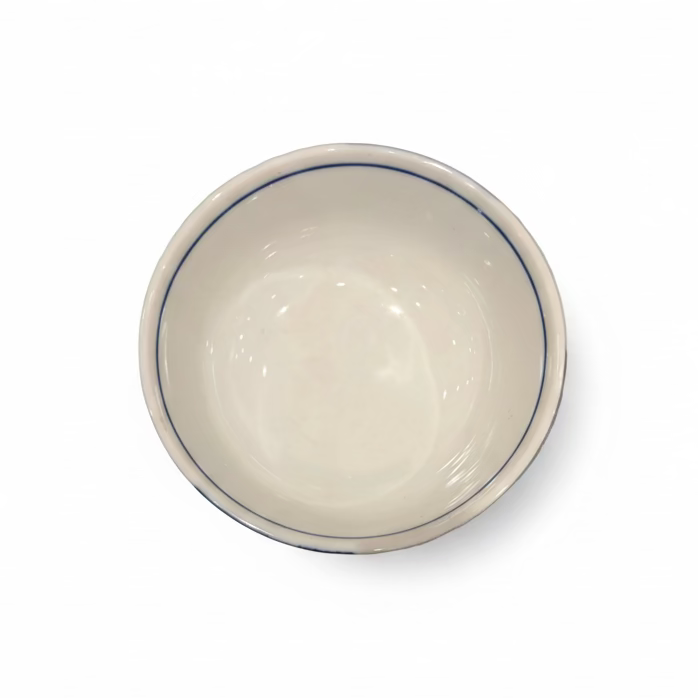 Gift Set of Two Bowls - Mino Ware "Aizome Engi" Plum Blossom Rice Bowl