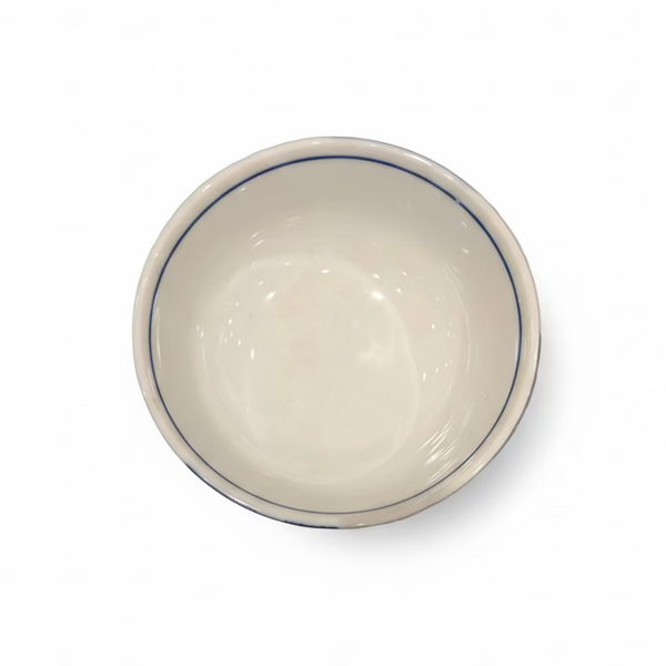 Gift Set of Two Bowls - Mino Ware "Aizome Engi" Plum Blossom Rice Bowl