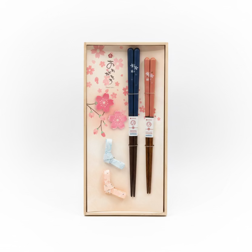"Arigatou" Gratitude Chopsticks & Chopstick Rest Gift Set