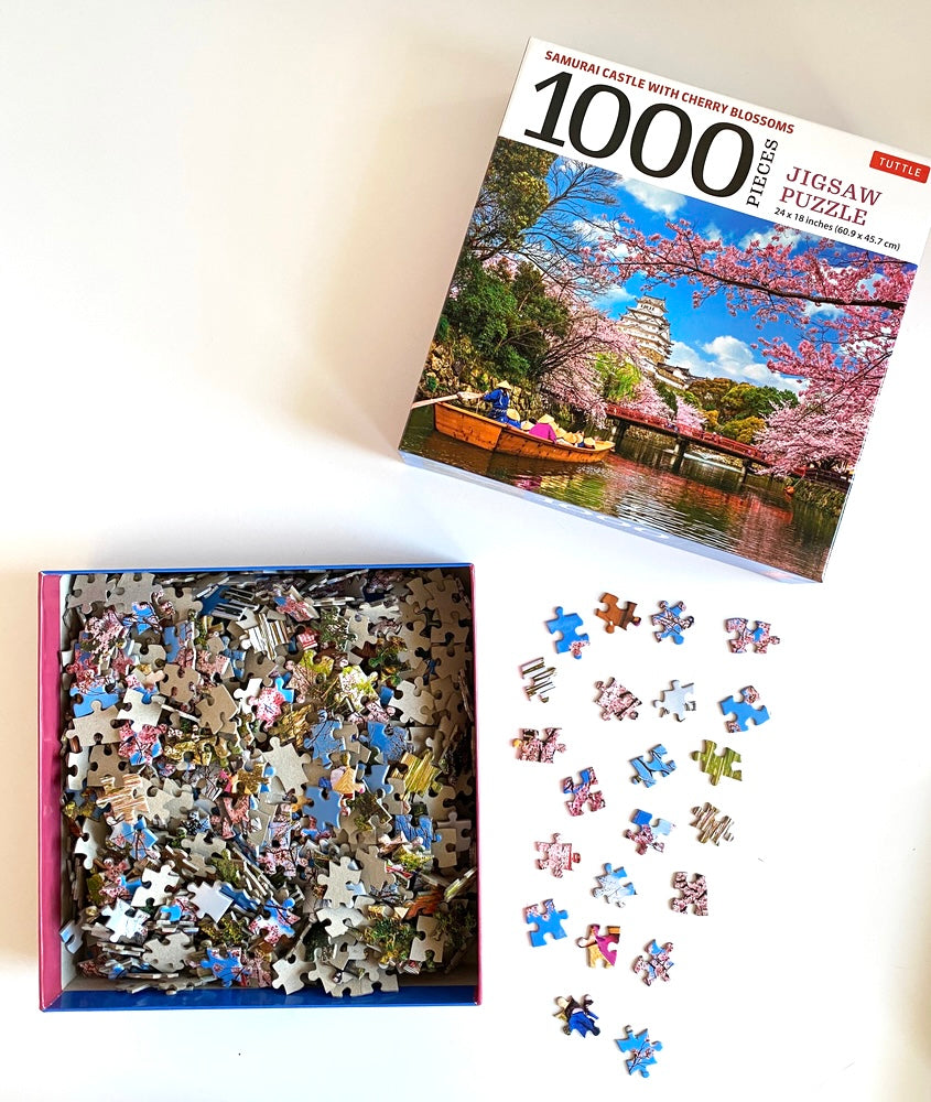 Samurai Castle & Cherry Blossoms 1000 pieces puzzle