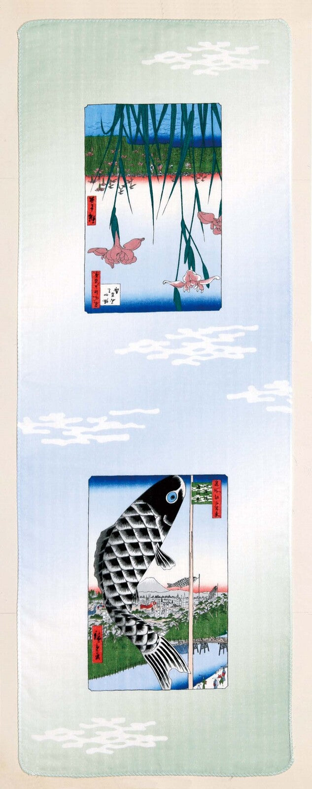 100% Cotton Hand Towels . Japanese Koi Fish