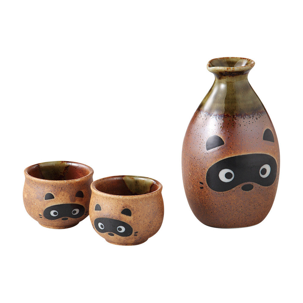 Tanuki Raccoon Sake Bottle Cup