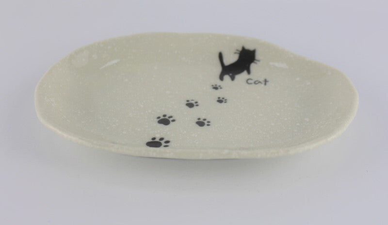 The Black Cat Sneaking Out Plate (Coming up in Cat Lover Show)