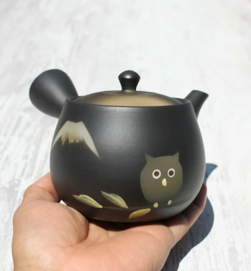 Matte Black Kyusu Teapot