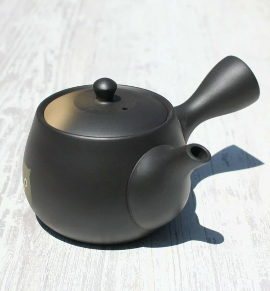 Matte Black Kyusu Teapot