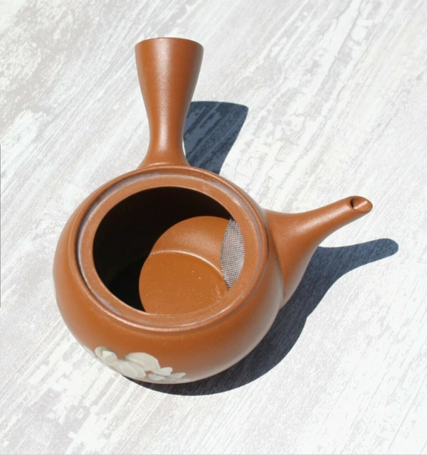 Brown Sakura Kyusu Teapot
